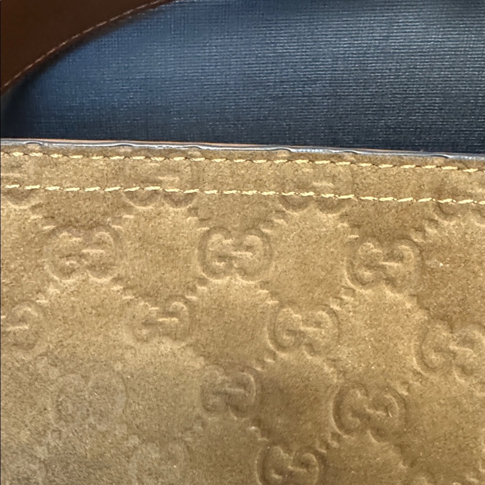 Brown Suede Monogram Hobo Bag - Picture 8 of 10
